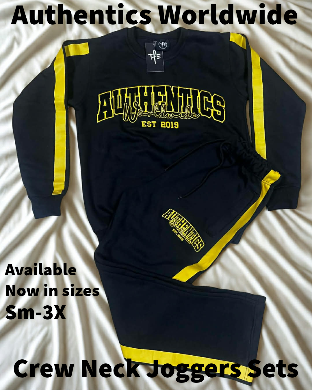 Authentics Worldwide Crew Neck Jogger Sets