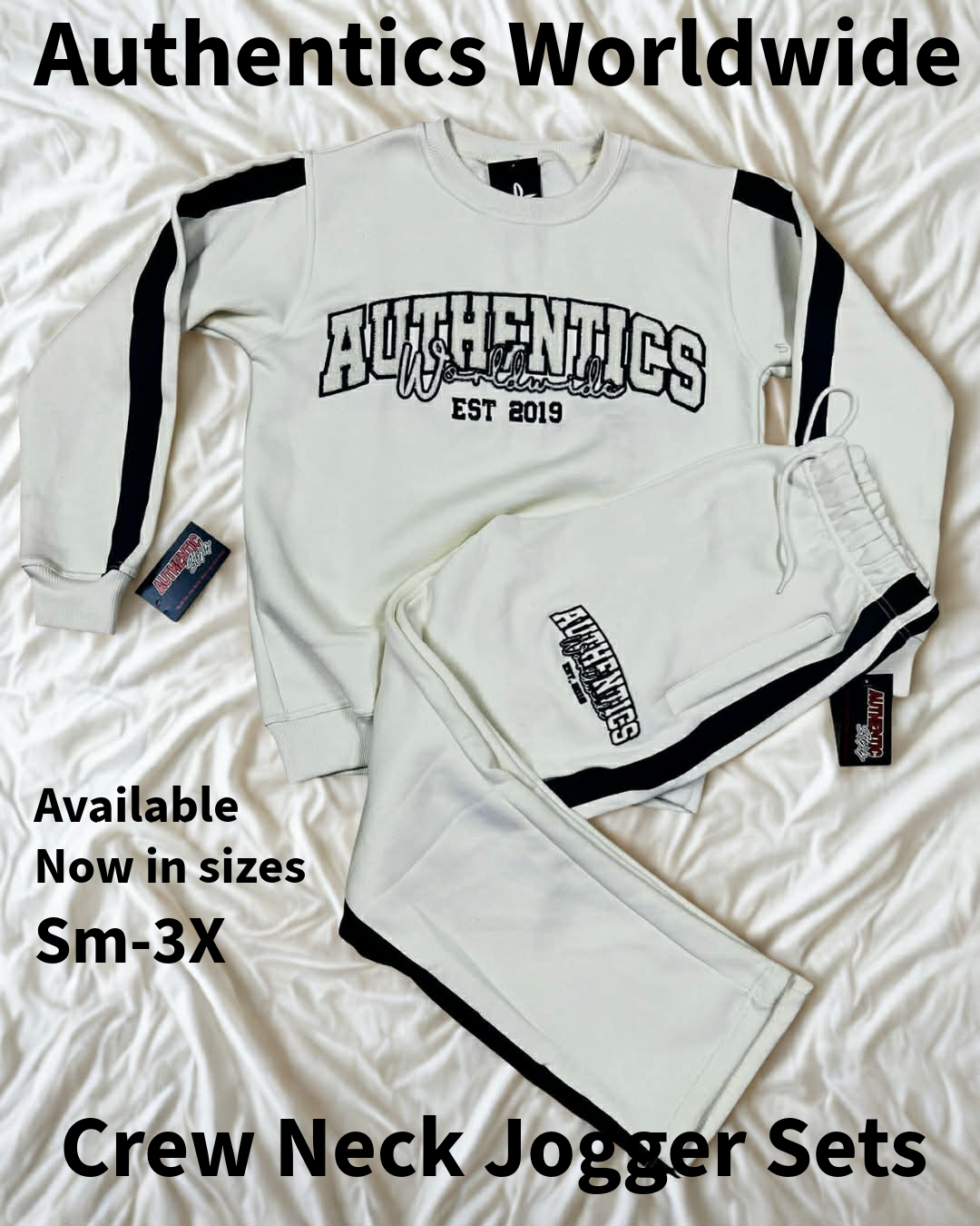 Authentics Worldwide Crew Neck Jogger Sets